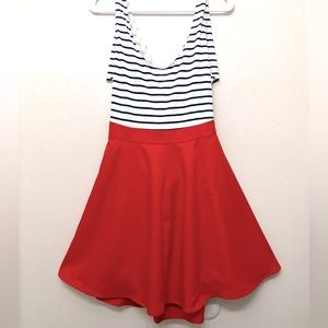 Omeya Striped Top Dress Size XL NWT